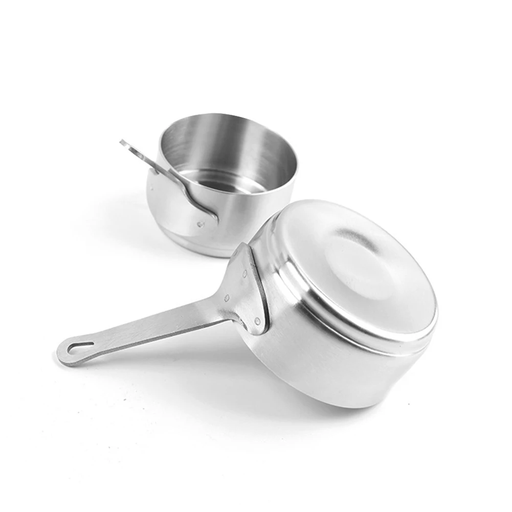 

Stockpots Sauce Pan 1pcs 60-100ml Cup Kitchen Long Handle Milk Pot Non Stick Small Smooth Edge Stainless Steel