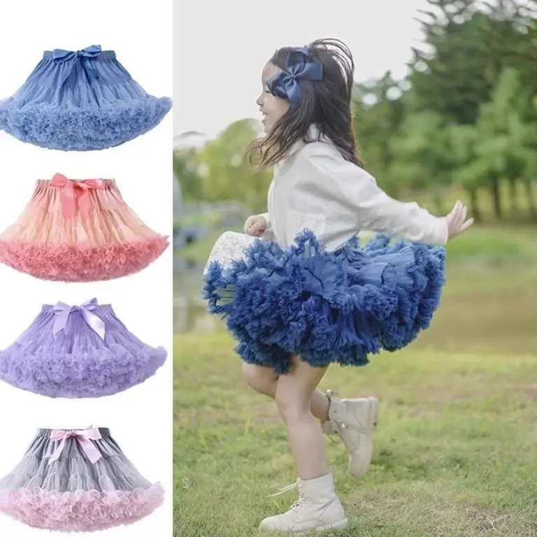 Baby Girl Fluffy Ballet Princess Tutu Skirt Christmas Birthday Party Lace Skirts Children Clothing ballet tutu skirt children skirts