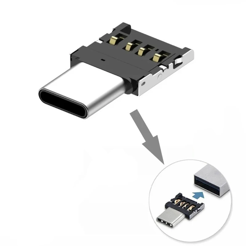1/5개 범용 타입C 마이크로 USB - USB 2.0 OTG 어댑터 커넥터 (휴대폰 스마트폰용 USB2.0 타입 C 마이크로 USB OTG 케이블 어댑터)