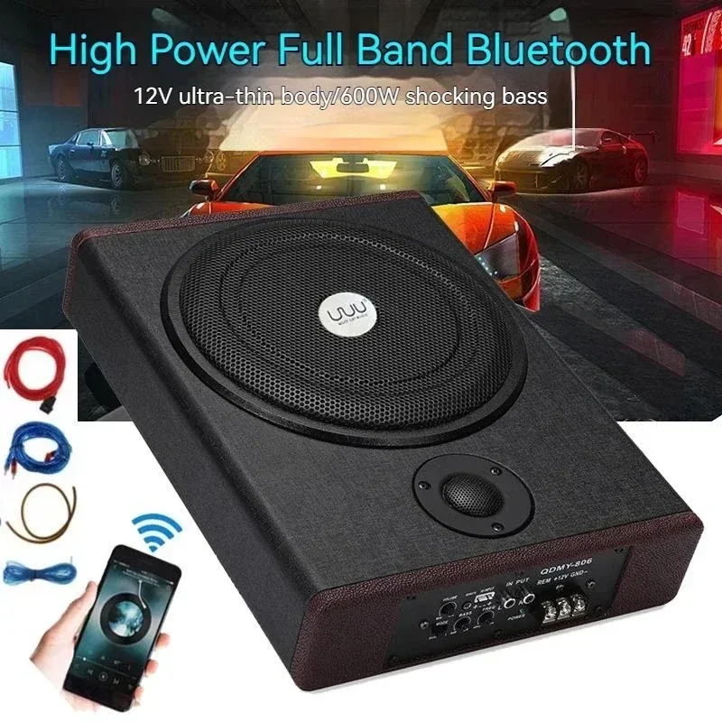 8/10 Inch Car Audio HIFI Subwoofer Under Amplifier 12V 600W Ultra