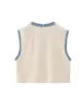 Zevity Women National Style Sleeveless Position Floral Embroidery Short Vest Jacket Ladies Casual Crop WaistCoat Tops CT4110 2