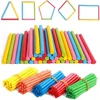 100pcs Colorful Bamboo Counting Sticks Mathematics Montessori Teaching Aids Counting Rod Kids Preschool Math Learning Toy Gift 1