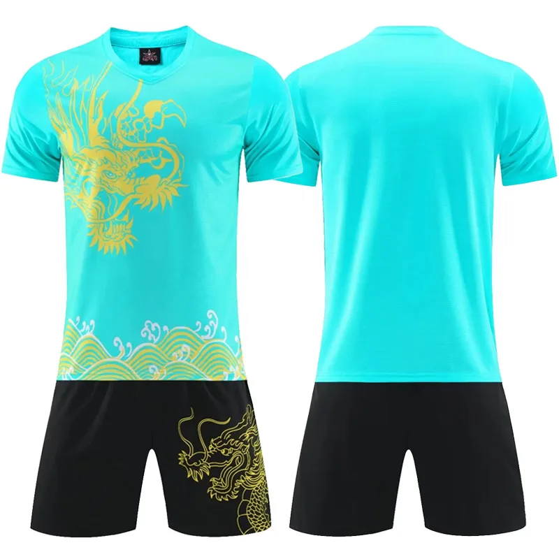Chinese Dragon Table Tennis Jerseys Suit For Men Ping Pong T shirt Table Tennis Uniforms Clothes Badminton Jogging Sports Suits