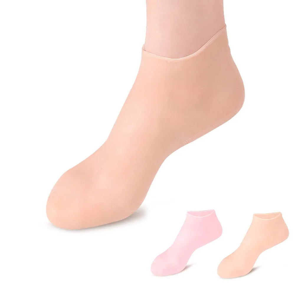2Pcs Silicone Feet Care Socks Moisturizing Gel Heel Thin Socks Foot Skin Care Protectors Foot Tool Cracked Skin