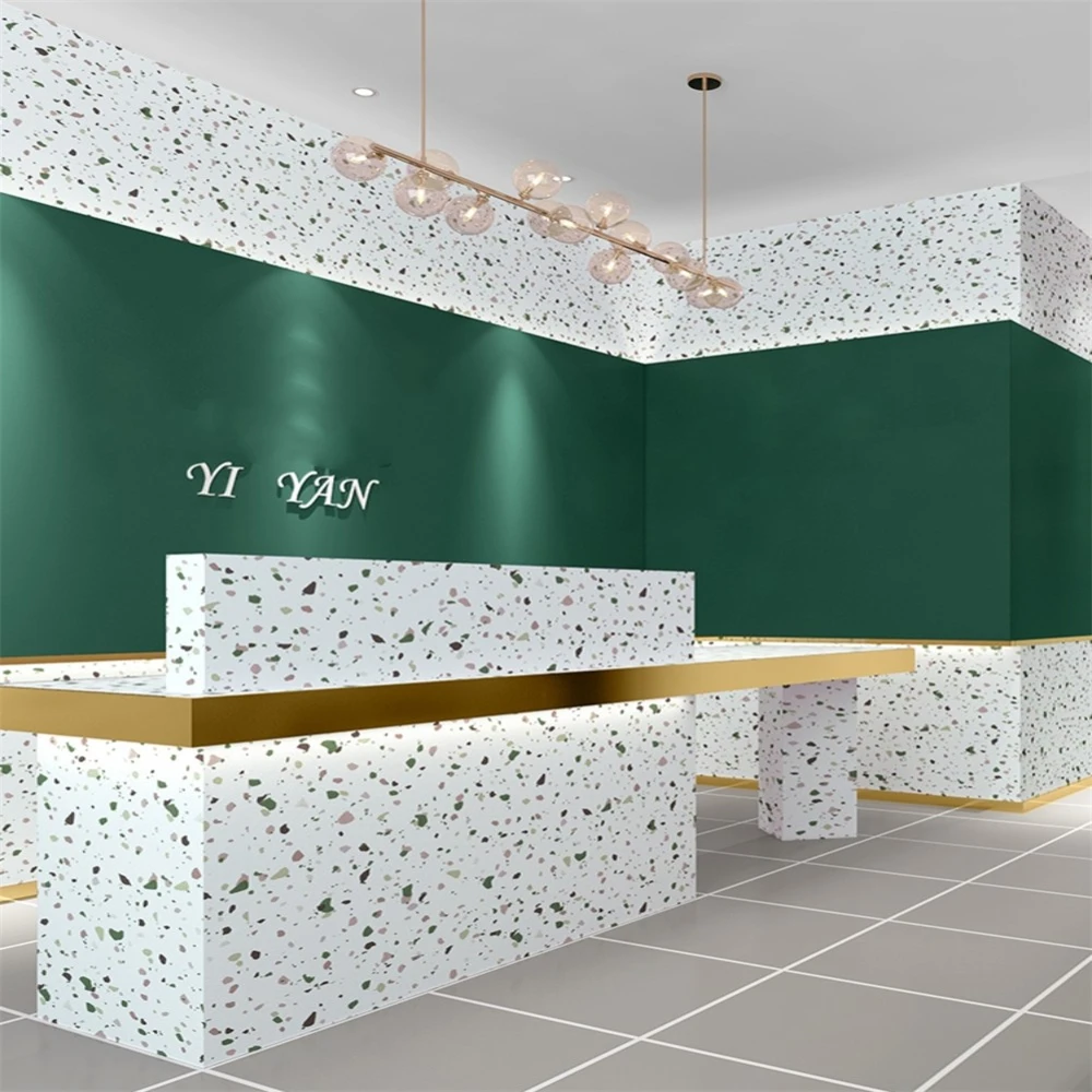 

Terrazzo PVC Waterproof Self Adhesive Plain Wallpaper for Bedroom Wall Living Room Decor Vinyl Removable Furniture Contact Paper