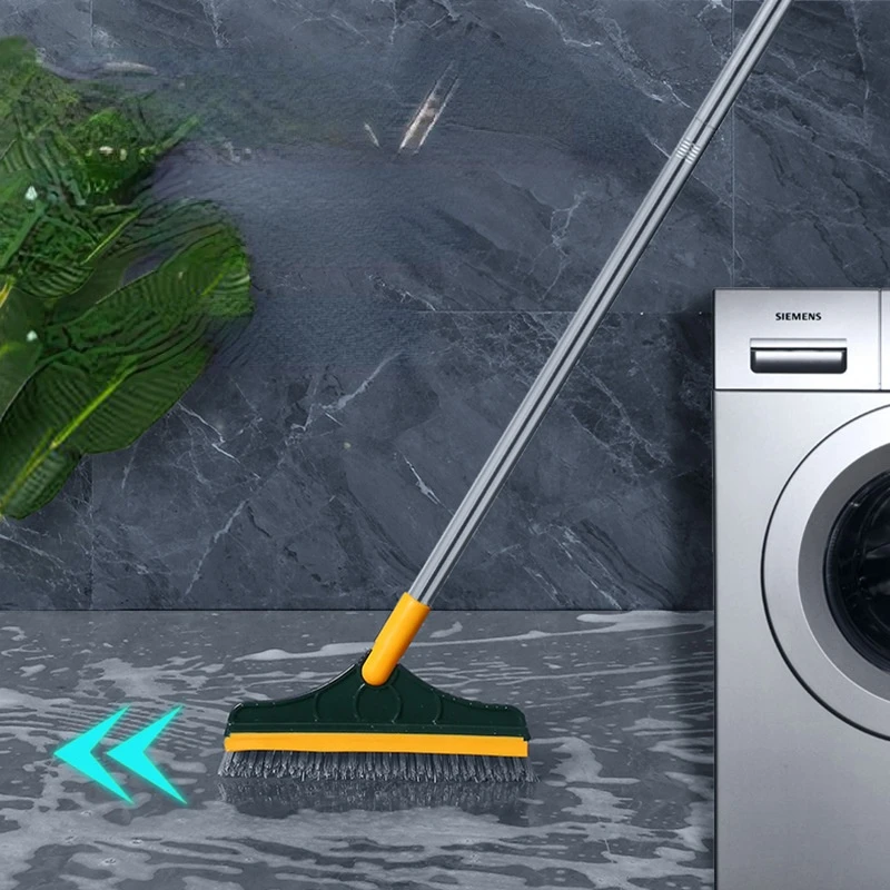 1st Roterande rengöringsborste Badrum Kök Golvskurborstar Långt skaft Styv borstmopp för tvätt av fönster Sprickborste_voghion.com