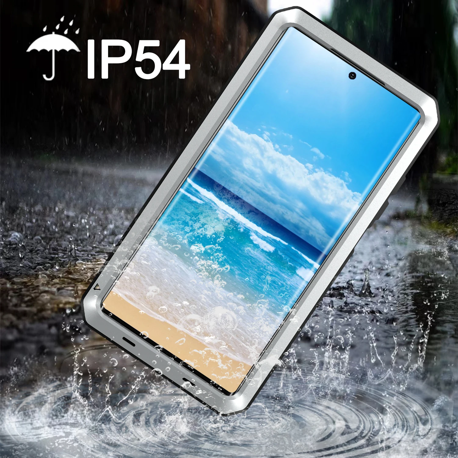 IP54 Military Grade Protection Metal Armor Case for Samsung Galaxy Note 8 9 10 Plus 20 Ultra Shockproof Heavy Duty Defender Case