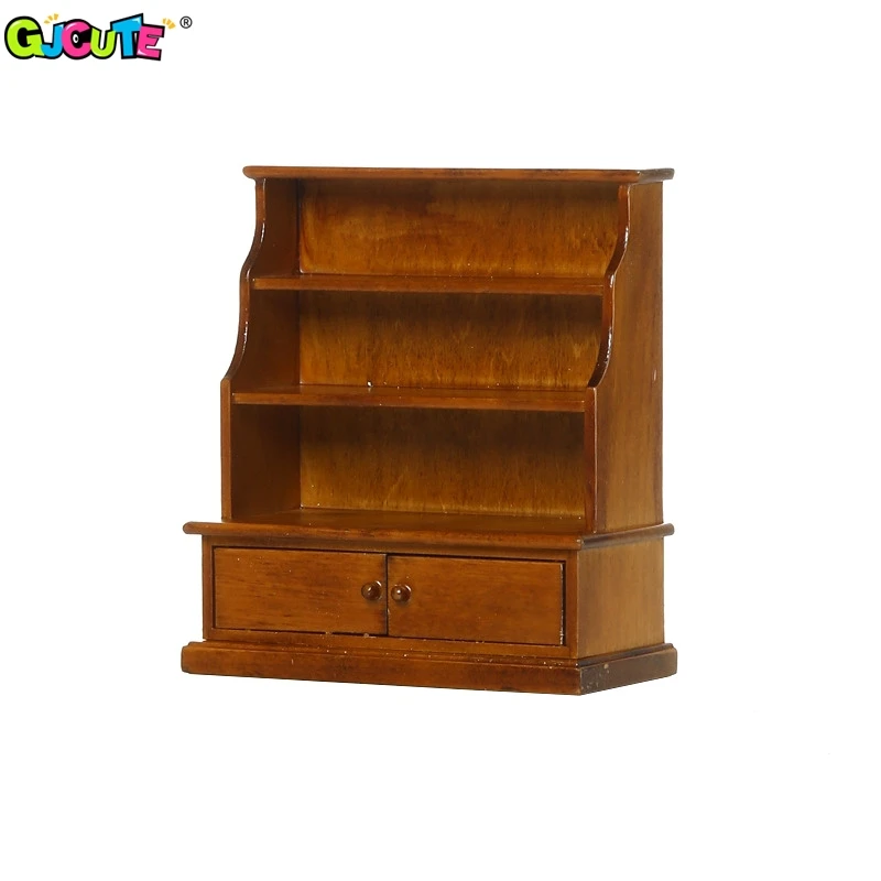

Шкаф для хранения кукольного домика 1/12, шкафчики, витрины, миниатюрное украшение для гостиной и кабинета, аксессуары для кукольного домика