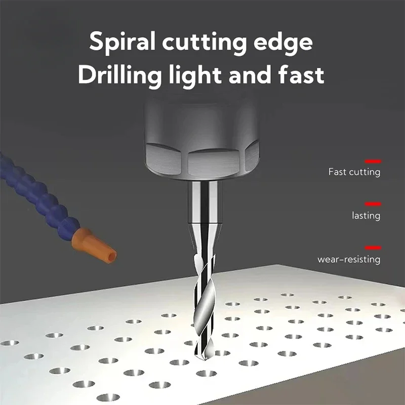 리유 0.32.02mm 마이크로 드릴 초경합금 비트 미니 CNC 구멍 뚫기 3D 생크 직경 4mm D4 금속 철 플라스틱 1개
