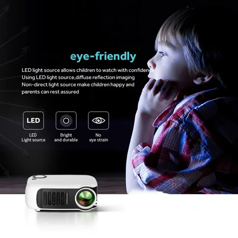 홈 시어터 휴대용 미니 프로젝터, 3D LED 비디오 프로젝터, 게임용 프로젝터, HD 포트, 스마트 TV 박스, 내구성, 4K, 1080P