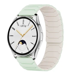 Magnetic Loop Silicone Watch Strap - Universal Fit 20mm/22mm - 22mm (Mint starlight)