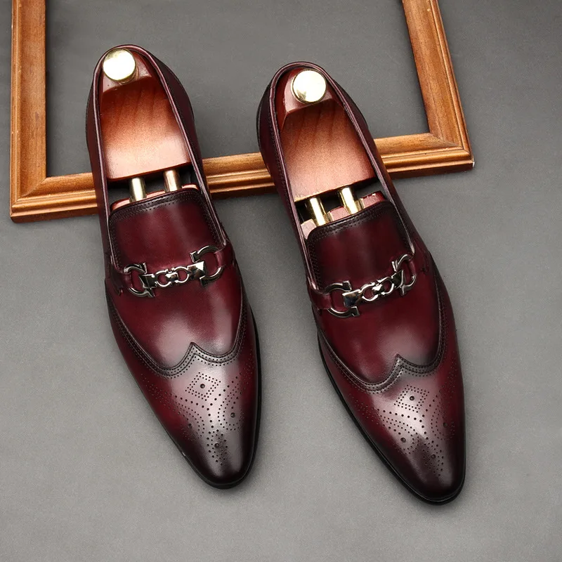 Neue Herren-Lederschuhe, Business-Schuhe, Elegante Herrenschuhe aus Leder – Detail 10