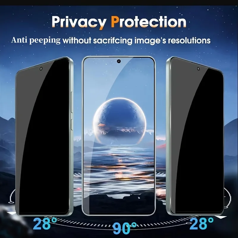 3-Piece Privacy Hydrogel Screen Protector Set - Anti-Fingerprint