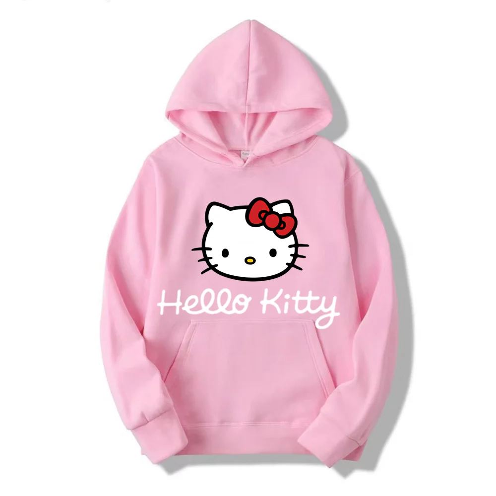 thumbnail image 1 of Sudadera con capucha de Anime de Hello Kitty para niños y niñas, jersey de lana informal, Sudadera con capucha Y2k, chaqueta con estampado para parejas, ropa para niños y niñas, nuevo, 1 of 5