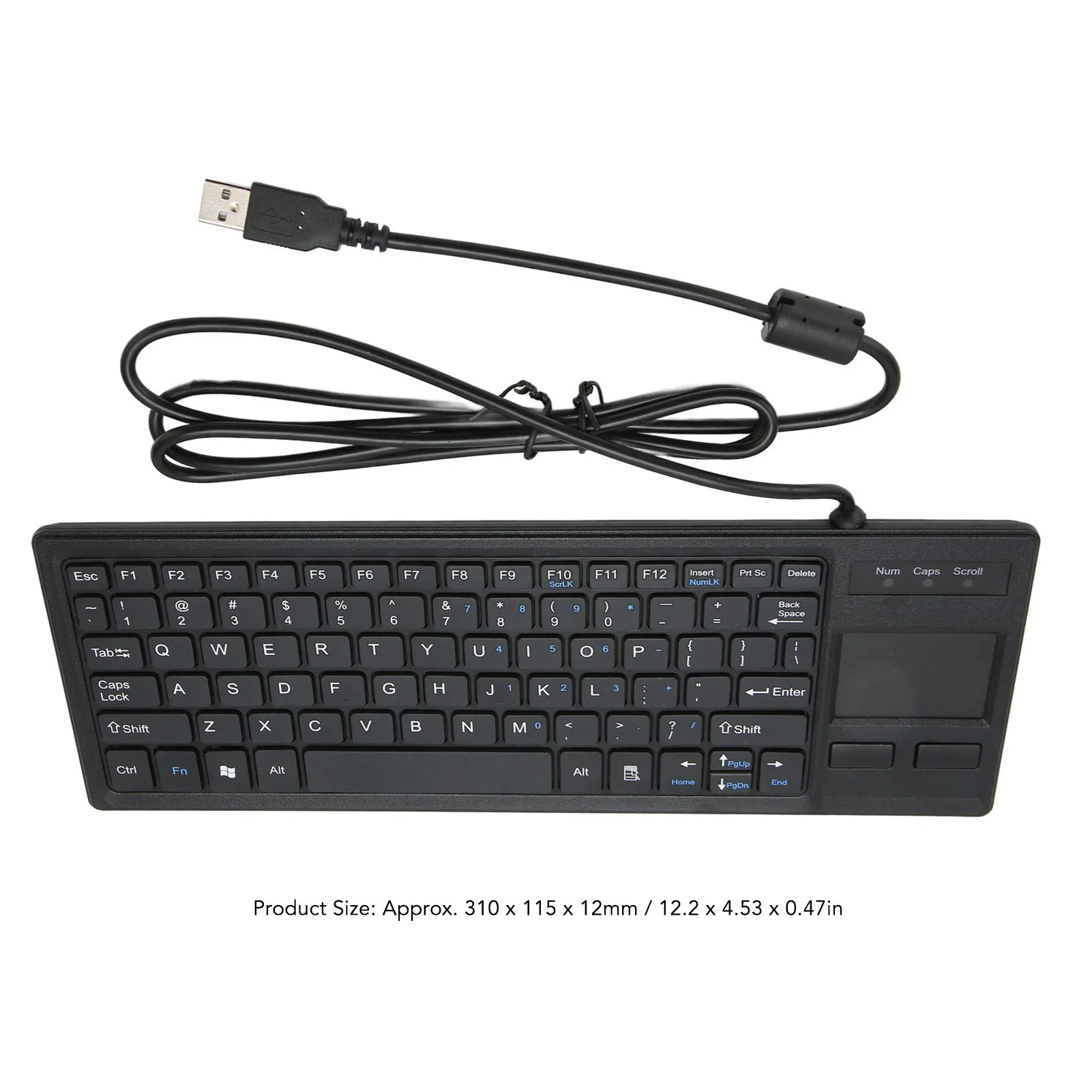 Wired Keyboard K 800 Keyboard with Touchpad Wired  Thin Mini Compact Touch Keyboard with HUB Function Wired Touch Keyboard - 6
