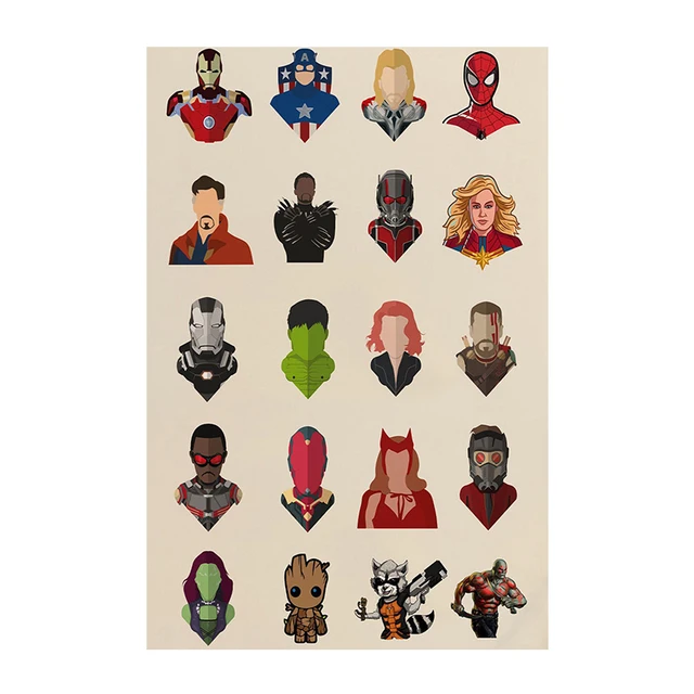 Disney Avengers 芸術的な家の装飾のためのシンプルなロゴ 抽象的なスカーフのポスター Aliexpress