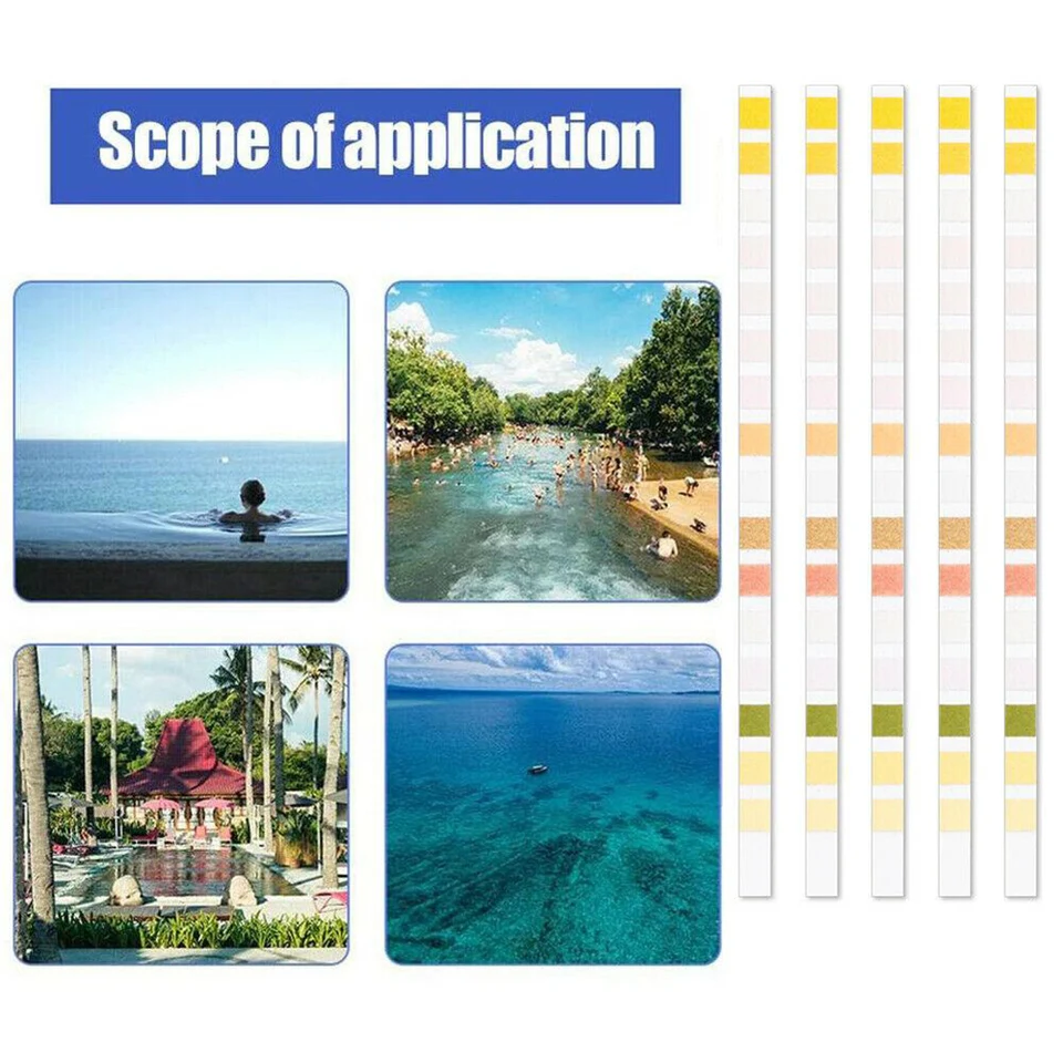 50 Strisce Test Acqua 16-in-1 - Per Acqua Potabile, Piscine E Acquari