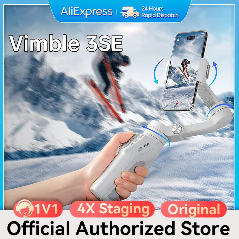 

FeiyuTech Feiyu Vimble 3SE Brand New Original 3-Axis Handheld Gimbal Portable and Foldable for iPhone 14 Pro Max Samsung S23