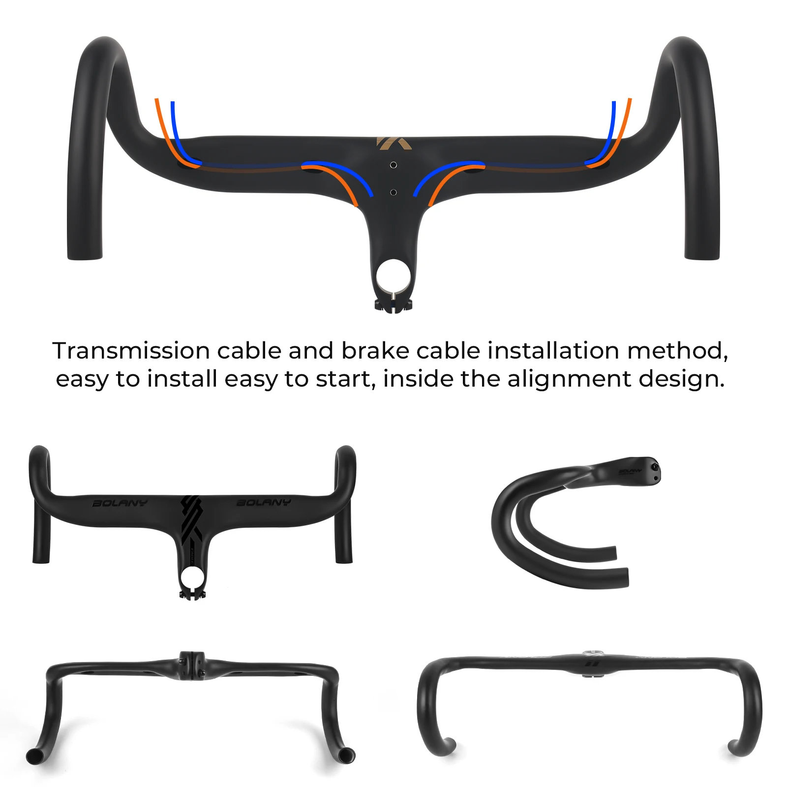 BOLANY Road Bike Handlebar Aluminum Alloy Lightweight Drop