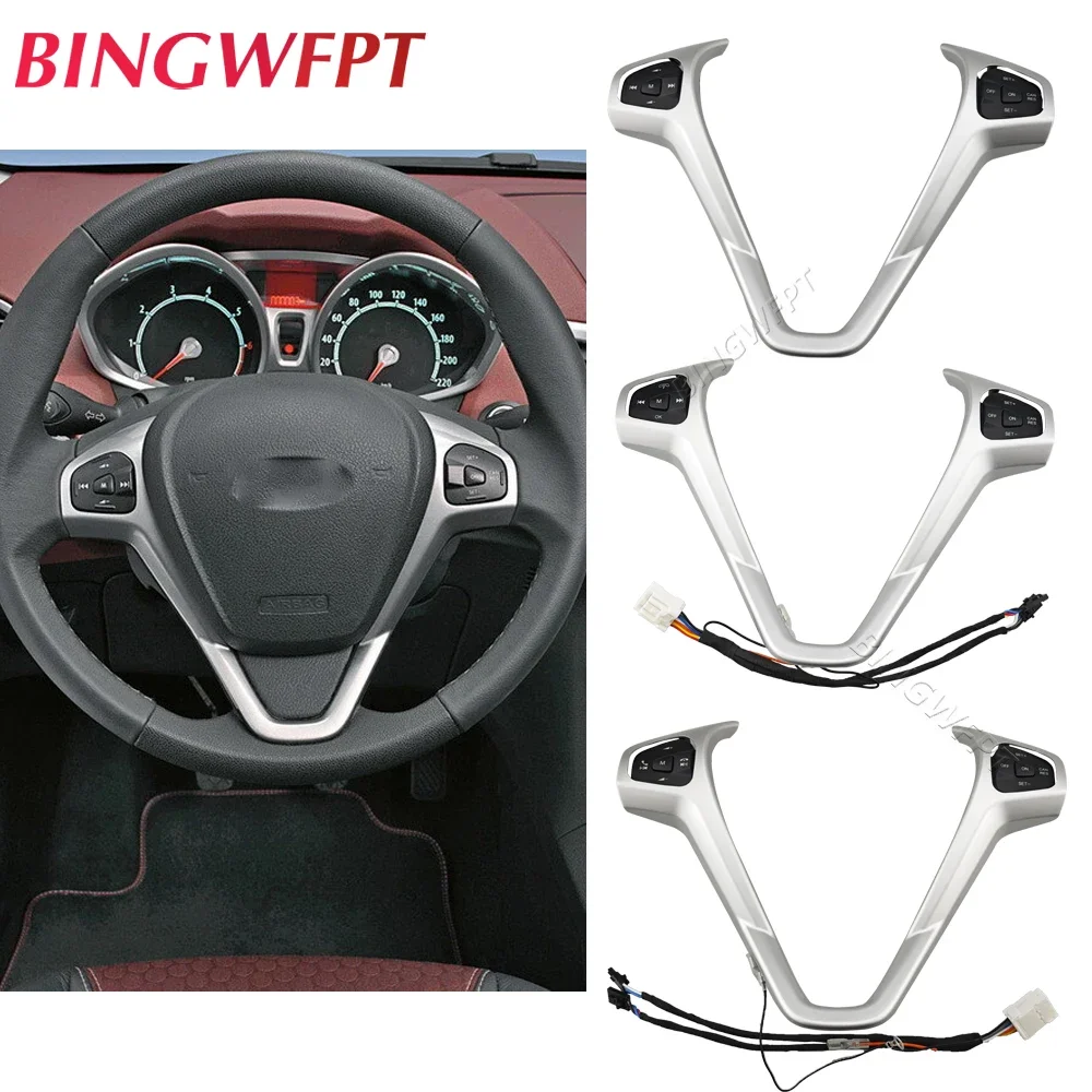 Multi Function Steering Wheel Audio Cruise Control Buttons For Ford Fiesta MK7 MK8 Ecosport 2013 Wth Backlight Button Switch