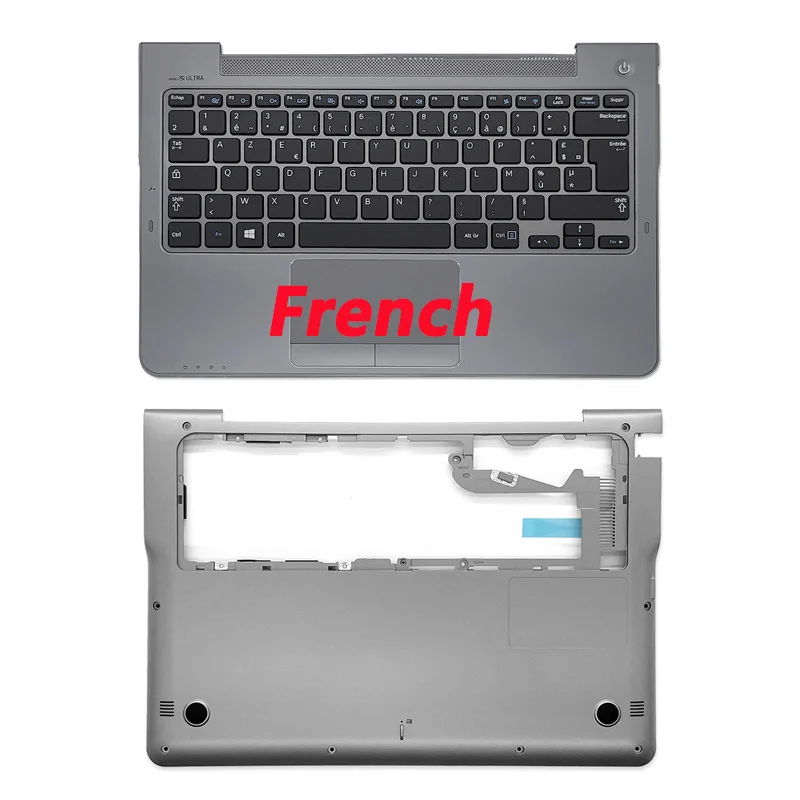 NEW Metal For Samsung NP530U3C NP530U3B NP535U3C NP535U3B LCD Back Cover /Front Bezel/ Hinges/Palmrest/Bottom Case Top Case leather laptop case Laptop Bags & Cases