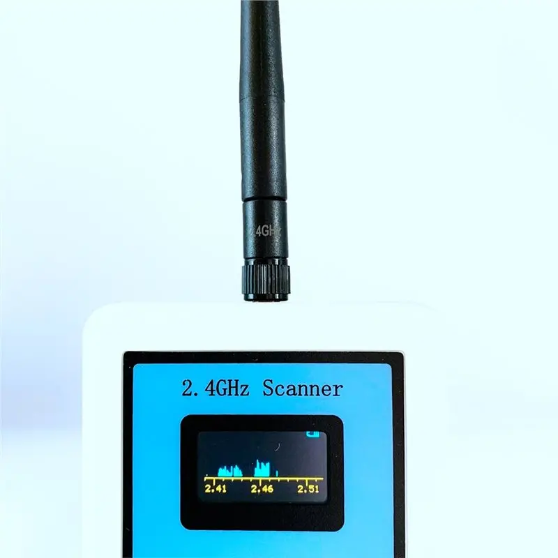 ABFI 항공기 모델 신호 소스 스캐너용 새로운 2.4G NRF24L01 스펙트럼 분석기 Wifi 감지용 OLED 스크린 디스플레이