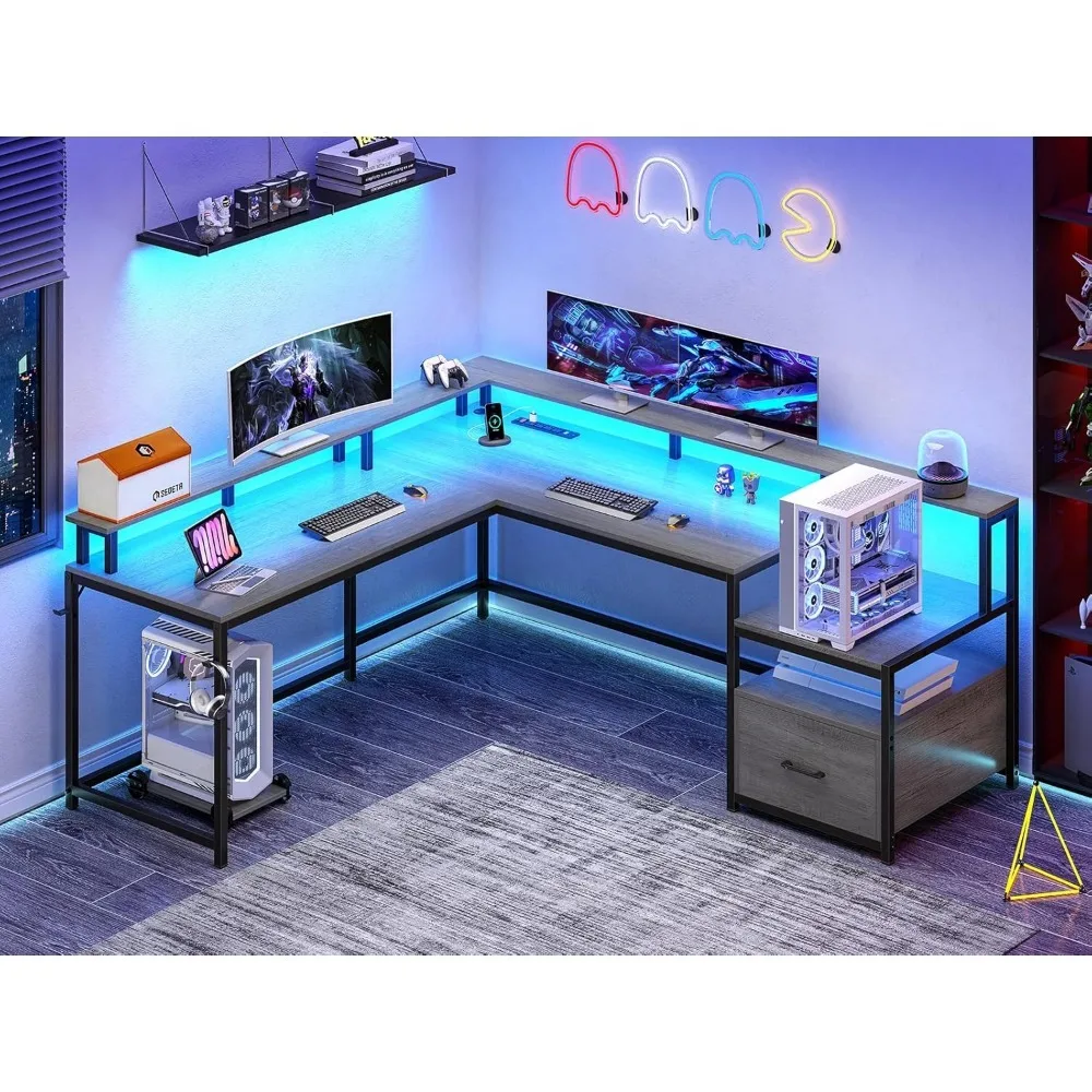 LED Gaming Office Desk 2