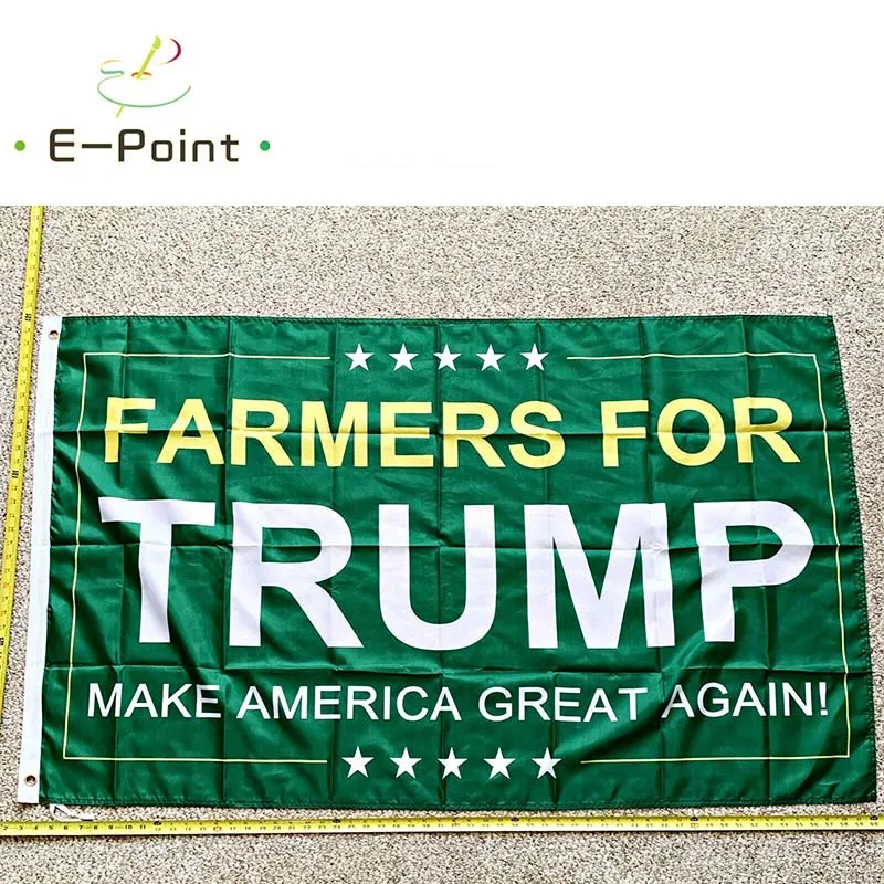 Donald Trump Flag FREE SHIPPING Farmers For Trump RED 3x5' Sign USA John Deere 