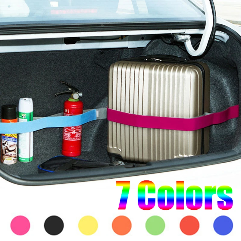 

Car Trunk Storage Elastic Strap Random Color Strong Adhesion Fire Extinguisher Fixed Straps Organizer Car Trunk Accessories 1Pc