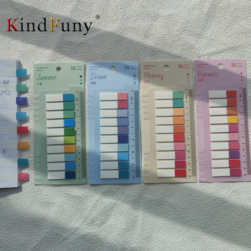 Morandi Color Index Memo Pad with Loose-Leaf Sticky Notes and Page Flags