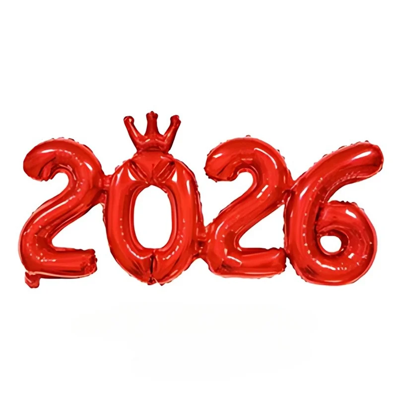 New Foil Balloon Number Balloons Christmas Decoration for Home Navidad New Year Party 2026 Decor New Year Party Supplies