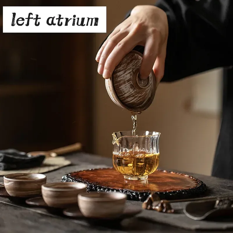 Stoneware Two Only Tureen Japanese Retro Ceramic Tea Bowl Household Kung Fu Tea Set Ceremony Bowl Single Gaiwan