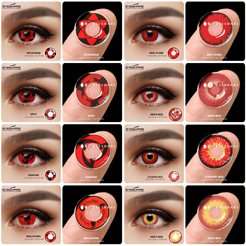 EYESHARE lentillas de colores para Cosplay, lentes de contacto de Color