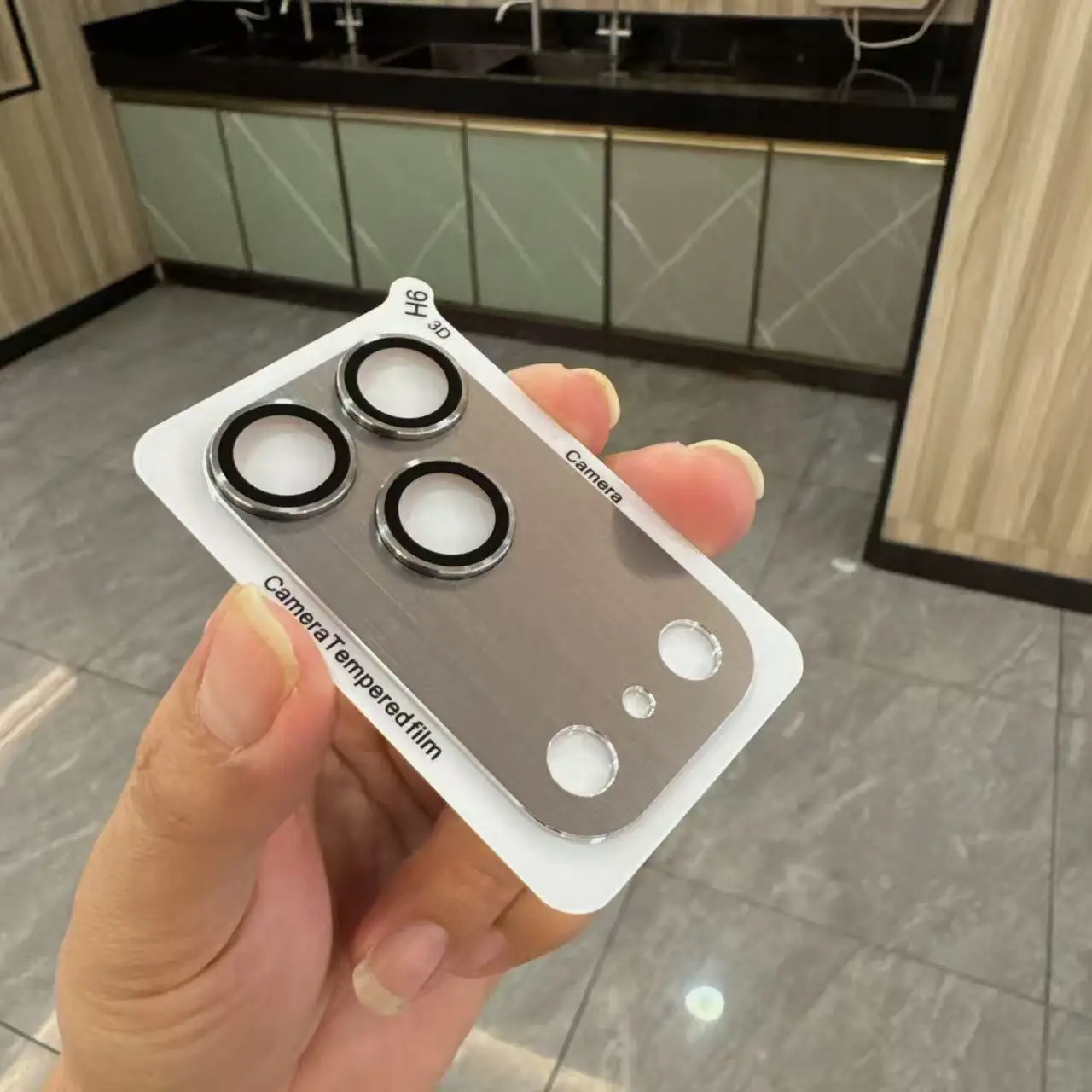Premium Aluminum Alloy Tempered Glass Camera Lens Protector Cover