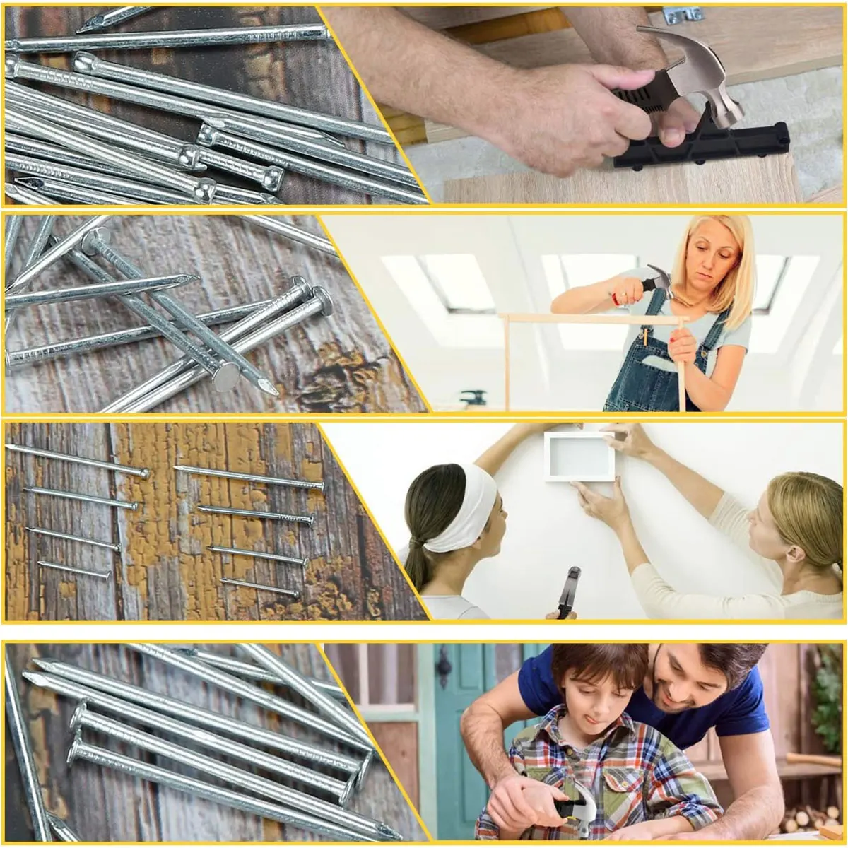 Small Nails Hanging Pictures Assortment Kit 280 Wall Nails 280 Finishing Wall Storage Box-8 Size 560PCs seamless nails,brad nails,woodworking nails,upholstery nails,round head nails
