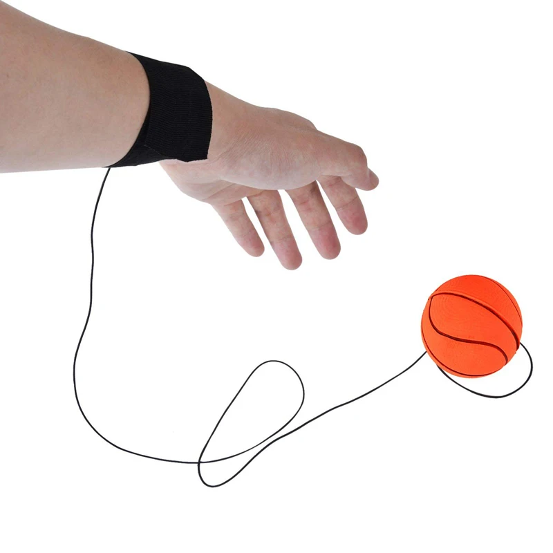 Kids Toys Bouncy Finger Band Ball Elastic Rubber Ball for Wrist