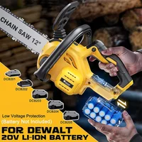 1200W 12 אינץ 'מסור חשמלי ללא מברשת עם סוללה ניידת לגינה ועבודות עץ כלי עוצמתי לדוואלט 20V סוללת פין 2