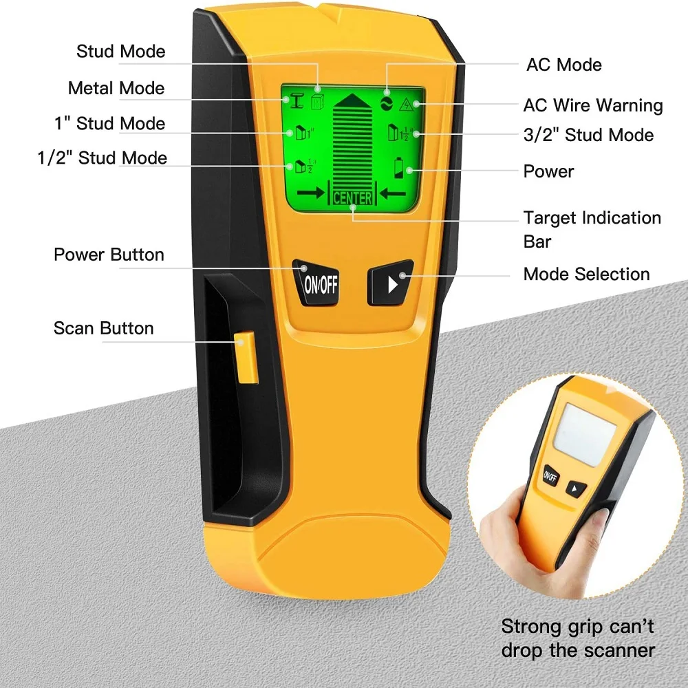 3 In 1 Sensor Wall Scanner Pipe Electronic Stud Locator Wood Joist Wall Scanner Finder Pipe Wire Detector Metal Detector Tools 4