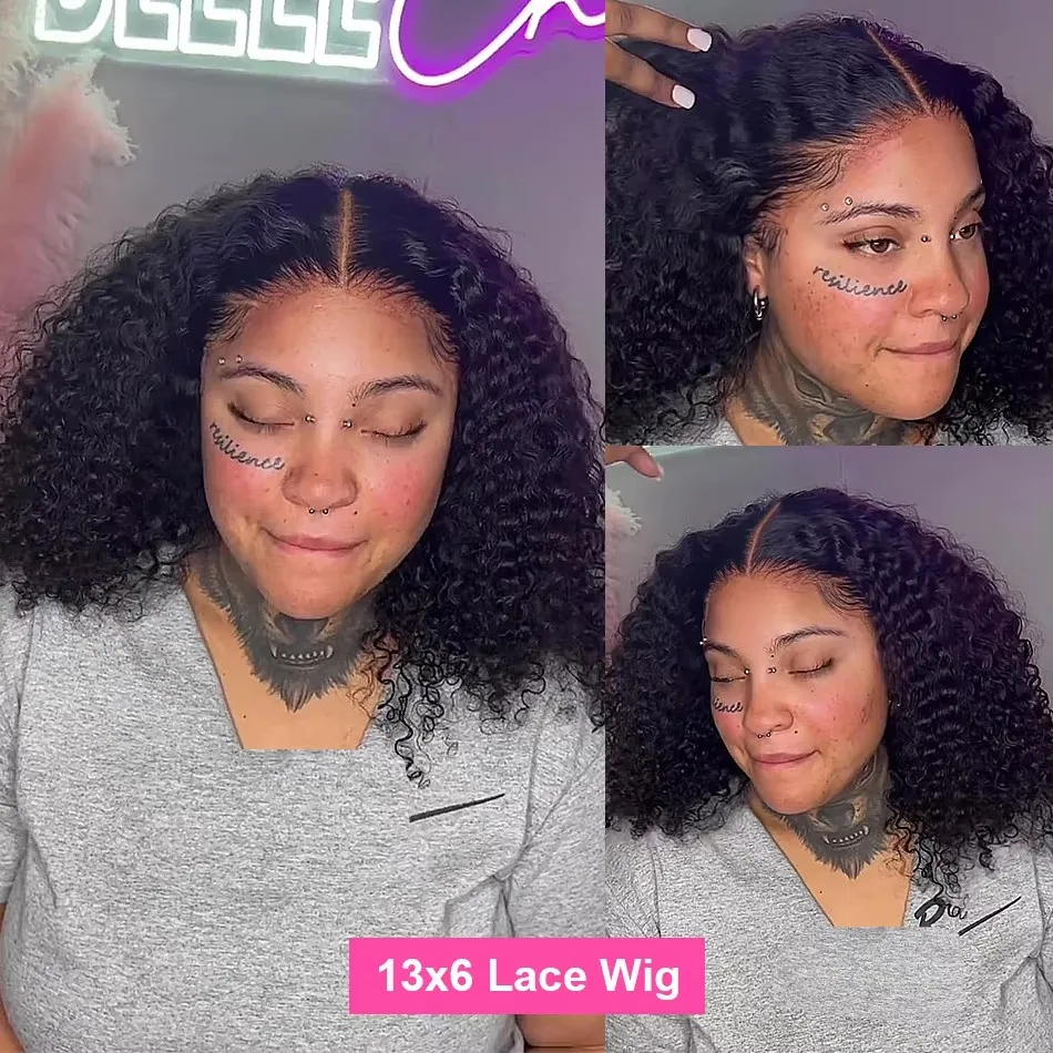 Bob Wig Human Hair Curly Wigs Short Deep Wave 13x6 Hd Lace Frontal Wig Brazilian 5x5 Closure Bob For Women