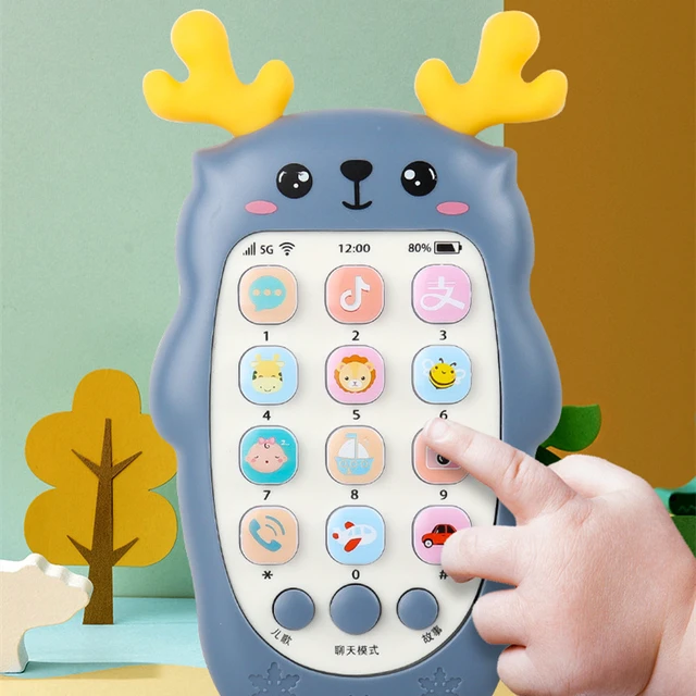Baby Phone Toys Bilingual Telephone Teether Music Voice Toy Early Educational Learning Machine Electronic Children Gift Baby Toy 4