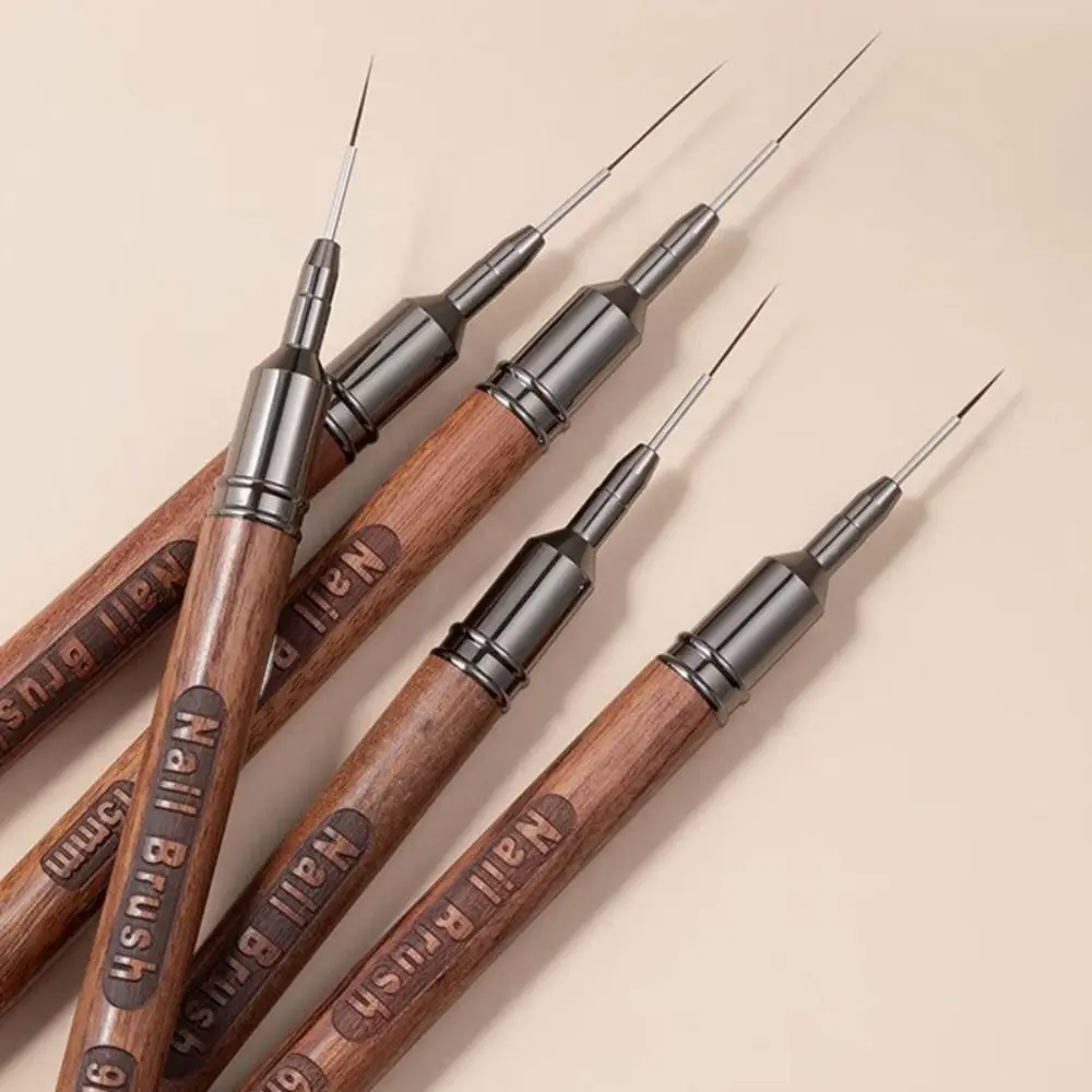 6/9/12/15/18mm 네일 라이너 브러쉬 샌달우드 폴 프로페셔널 네일 라인 드로잉 브러쉬 네일 아트 페인팅 브러쉬 네일 아트 디자인