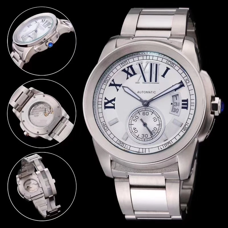 

Men's Watch 904L Stainless Steel Automatic Mechanical Watches 43mm
