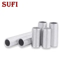 2pcs M6 M8 M10 M12 M14 M6 Full Teeth Hollow Tube 1.0mm Fine Teeth Rod Connection Tube Lamp Cap Connection Thread Teeth Tube