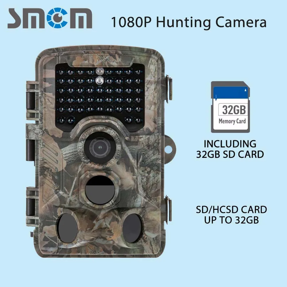 1080P HD Hunting Camera with 2.5-inch Display 16MP Infrared Night Vision Outdoor HD Hunting Camera Infrared Sensing Distance