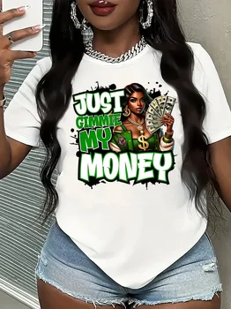 Just Gimmie My Money Women's Tee - Bold Graphic, Casual White Top 1
