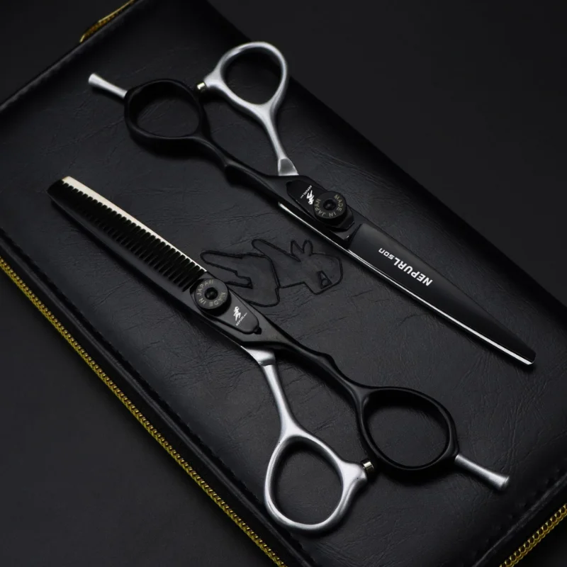 Nepurlson Professional Hairdressing Scissors 6 Inch Salon Hair Scissors Barber Cutting Scissors Thin Hairdressers Shears