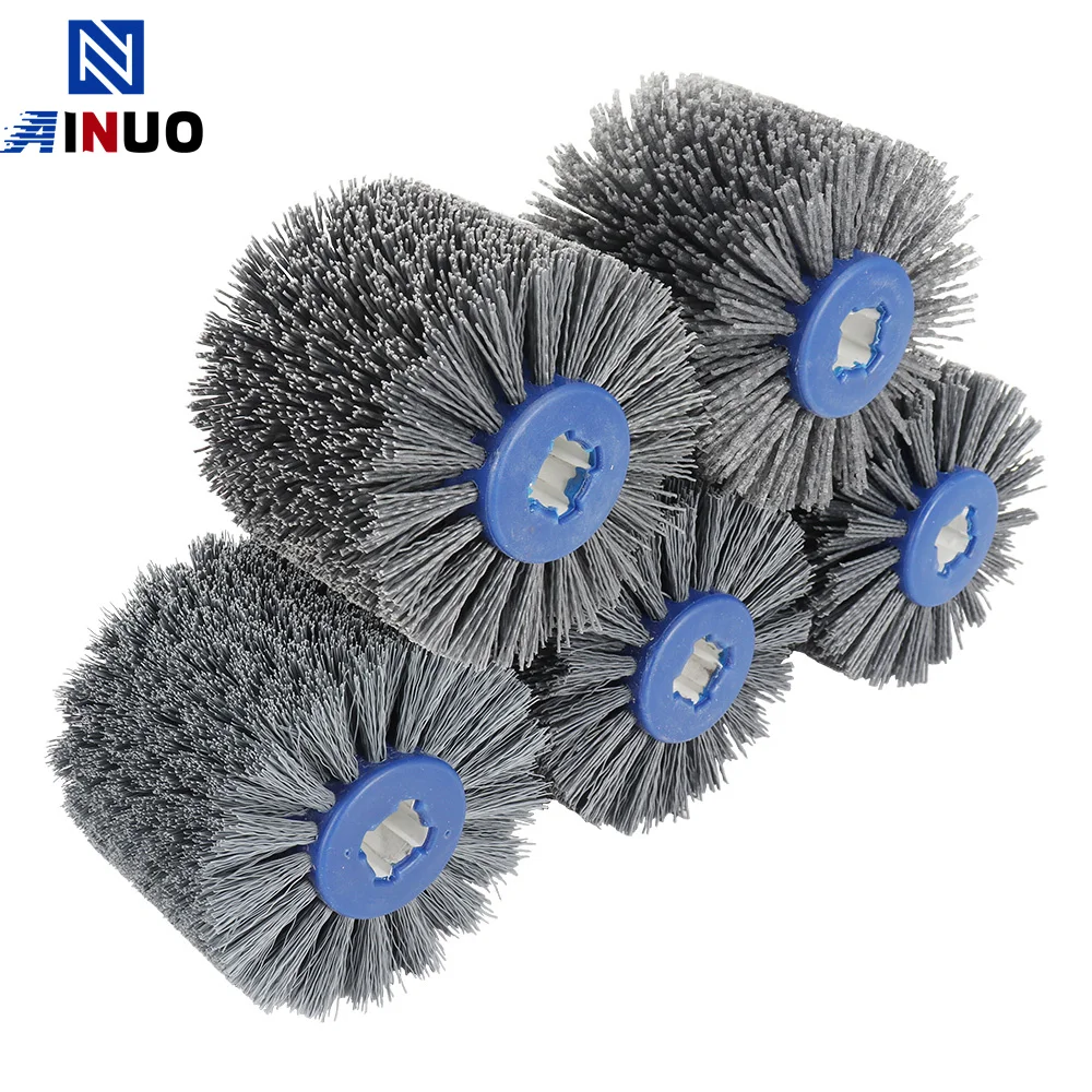 120*100*19mm Nylon Schleif Draht Trommel Polieren Rad Winkel Grinder Runde Pinsel Entgraten werkzeug Für Möbel holz