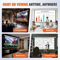 SucceBuy Electric Motorized Projector Screen 100in16:9 4K 1080 HD Wall Mount Movie Screen for Family Home Office Movie Theater - Image 6