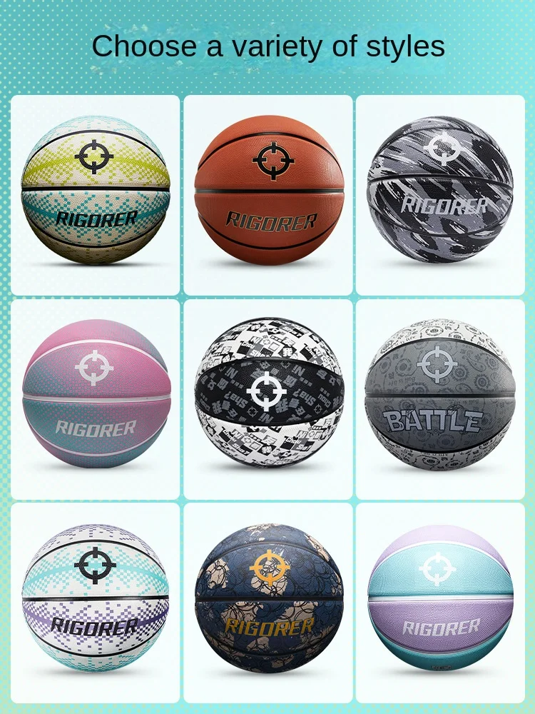 RIGORER Austin Reaves Basketball of the same style Rubber Basketball Size 7 Outdoor Sports Wild Ball Wear-resistant basketball