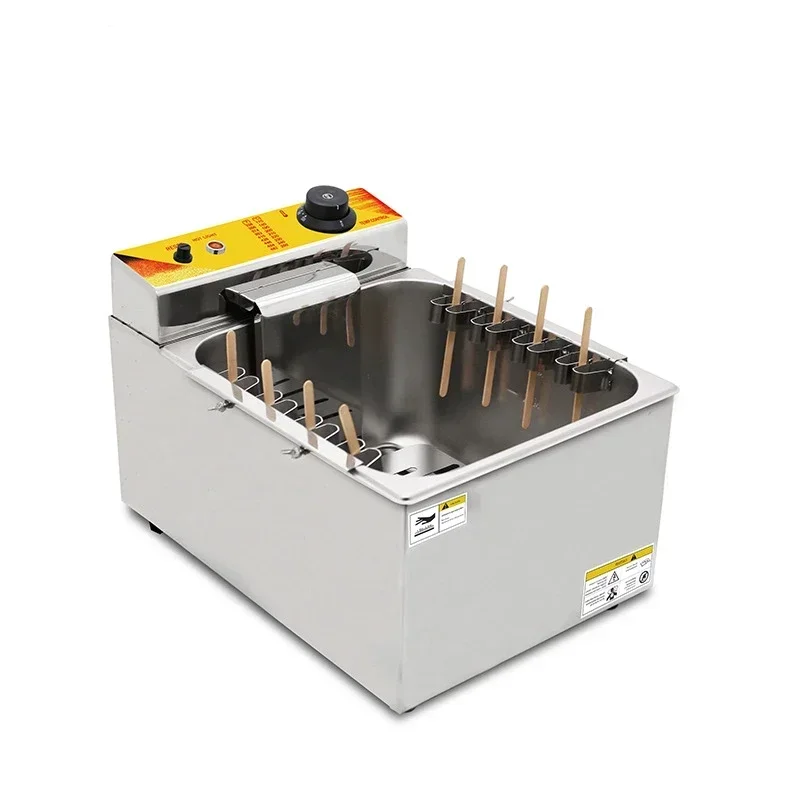 220V/ 110V 12L commercial cheese corn hot dog stick fryer mozzarella frying snack machine